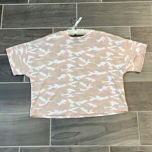 Banana Republic luxe short sleeve crop shirt